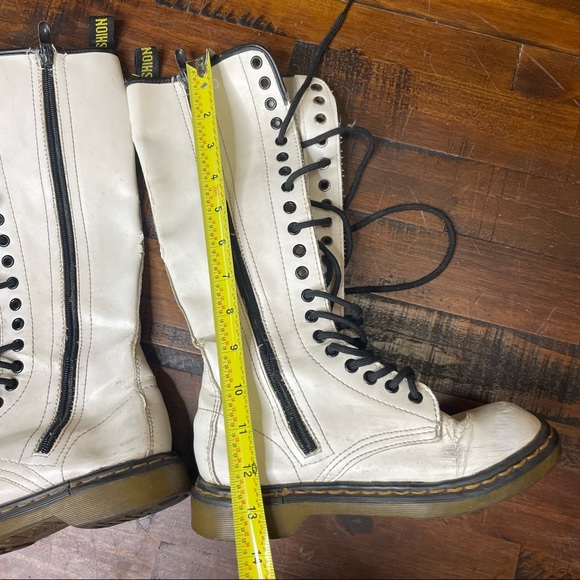 White tall combat boots size 6.5 - Picture 2 of 6